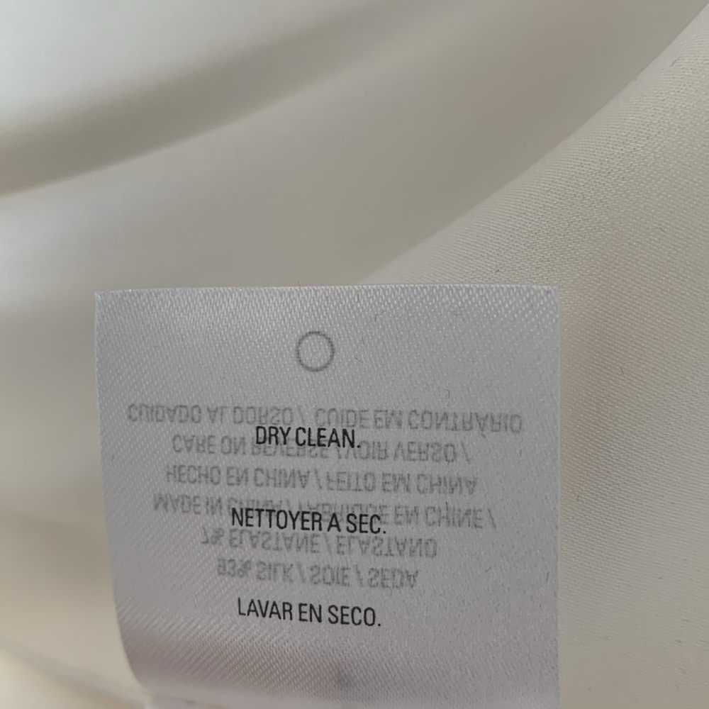 SZ SP Elie Tahari Cream/Gray Elie Long Sleeve Blouse - Picture 4 of 6